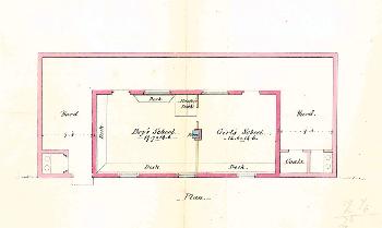 Plan of Riseley School in 1840 [AD3865-36]